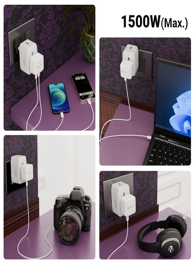 Zebronics 1500W All-in-One Universal Travel Adapter, Upto 6A, Universal Socket, Swappable Pins for EU|KR|UK|US|JP|AUS|CN, for Mobile, Tablets, Laptops, & Grooming Devices (Travmate 120) - Image 2